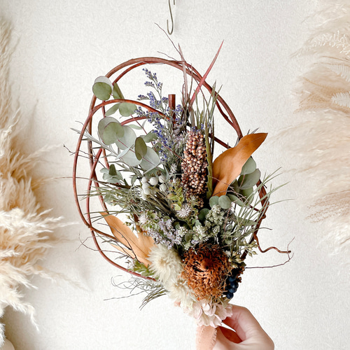 ドライフラワー★夏色ネイティブリース★プロテア　フォルモーサ ネイティブフラワー 】 ドライアンドラ フォルモーサ / ドライ