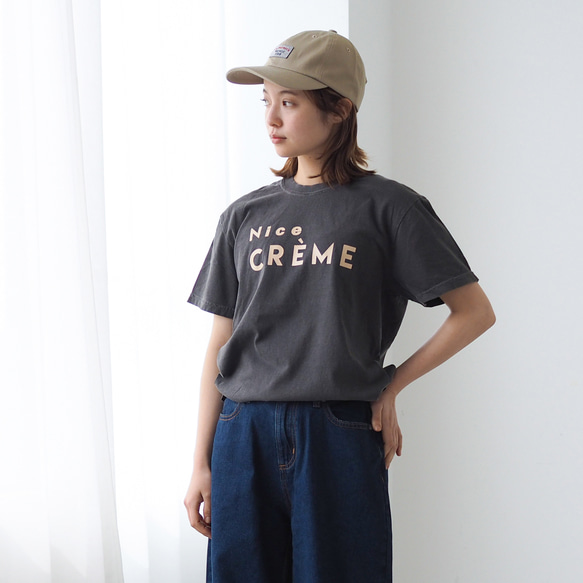 くすみカラー Creme Tee Front(半袖Tシャツ) 5枚目の画像