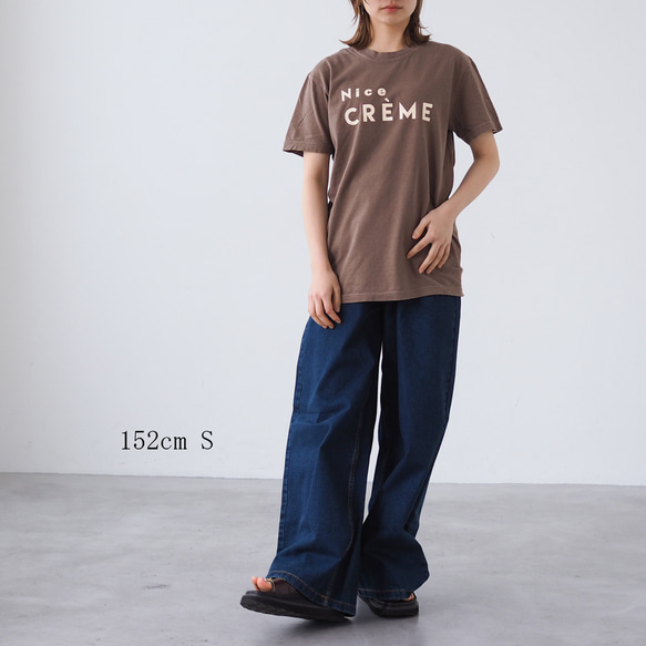 くすみカラー Creme Tee Front(半袖Tシャツ) 10枚目の画像