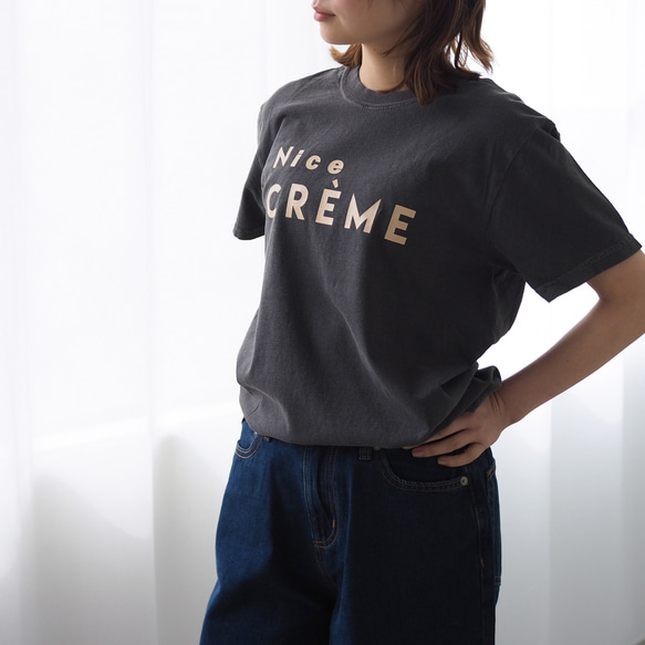 くすみカラー Creme Tee Front(半袖Tシャツ) 9枚目の画像