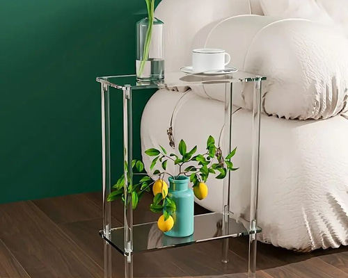 韓国家具 ゴースト 透明アクリル 円形サイドテーブル SideTable 5656eae99b65283c6867736fed5f26