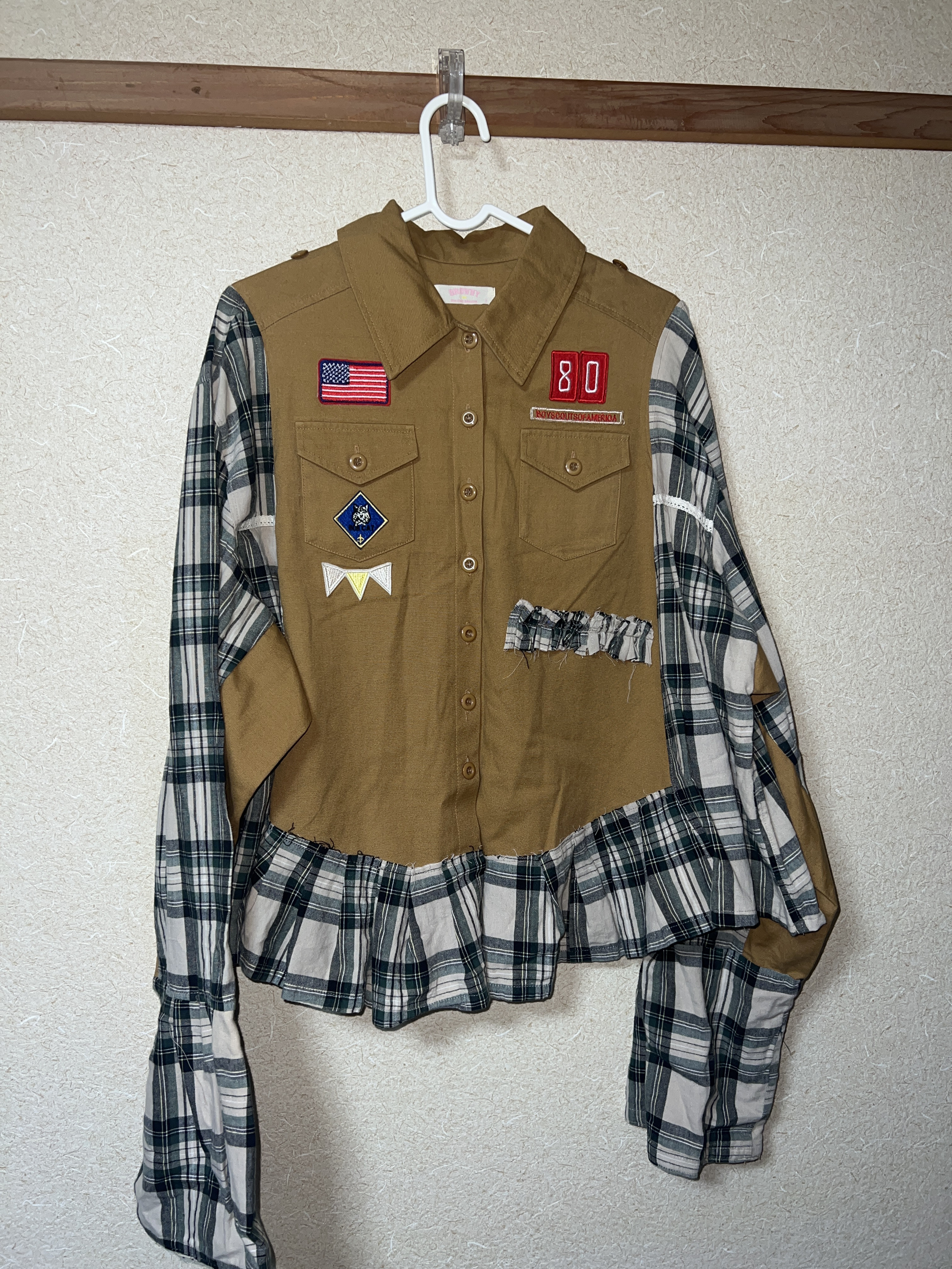 世界で一枚！古着リメイクシャツ