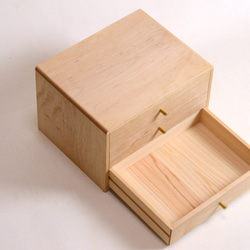 A5サイズの引き出し 3段 イタヤカエデ 5枚目の画像