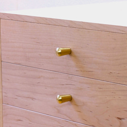 A5サイズの引き出し 3段 イタヤカエデ 6枚目の画像