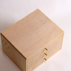 A5サイズの引き出し 3段 イタヤカエデ 4枚目の画像