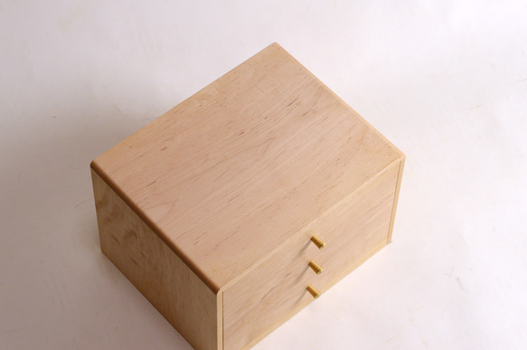 A5サイズの引き出し 3段 イタヤカエデ 4枚目の画像