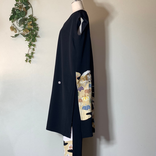 着物リメイク 留袖 ロングトップスのセットアップ ロングパンツ komomo