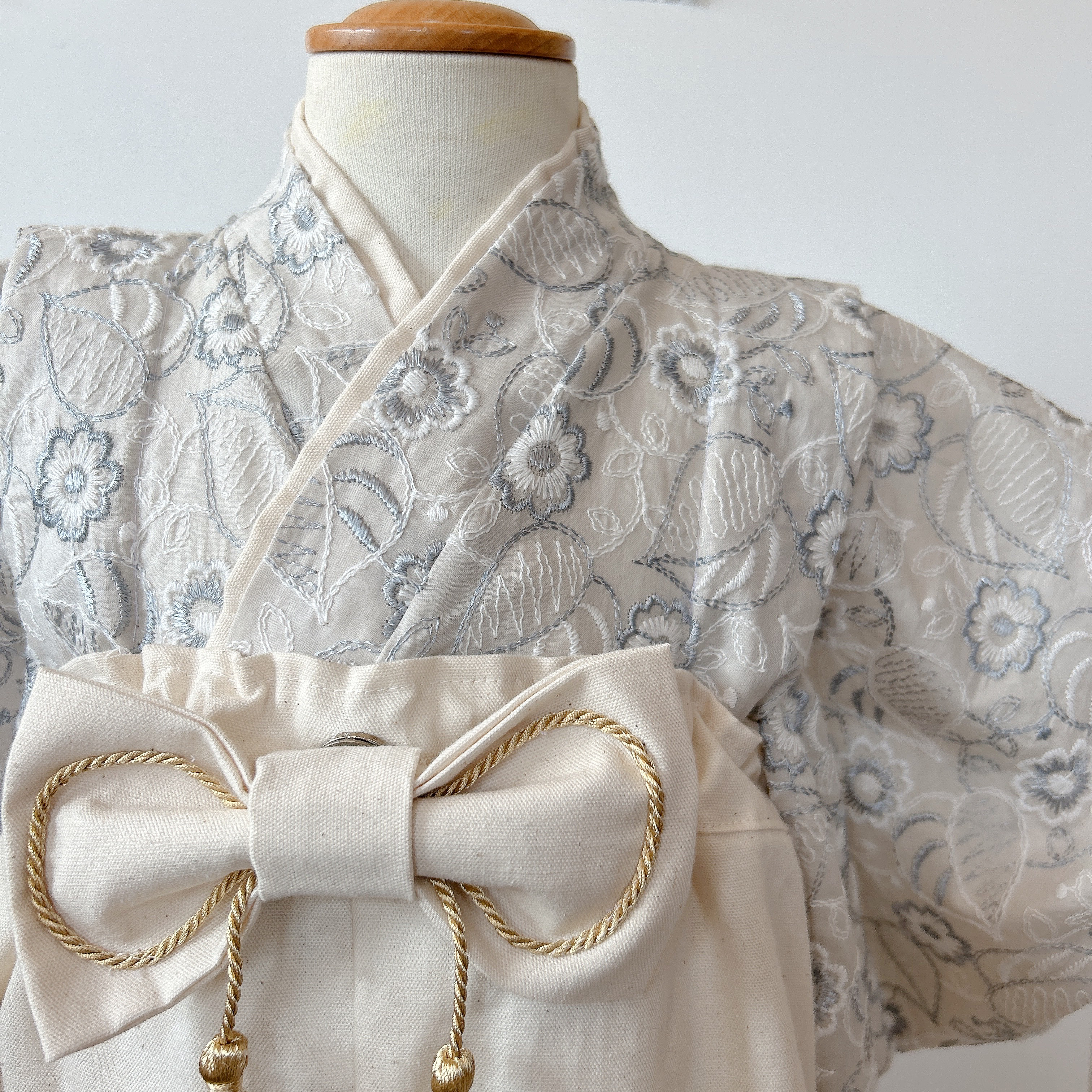 【60-100ワンサイズ】子供の日　ベビー袴　ベビー着物　お食い初め　初節句