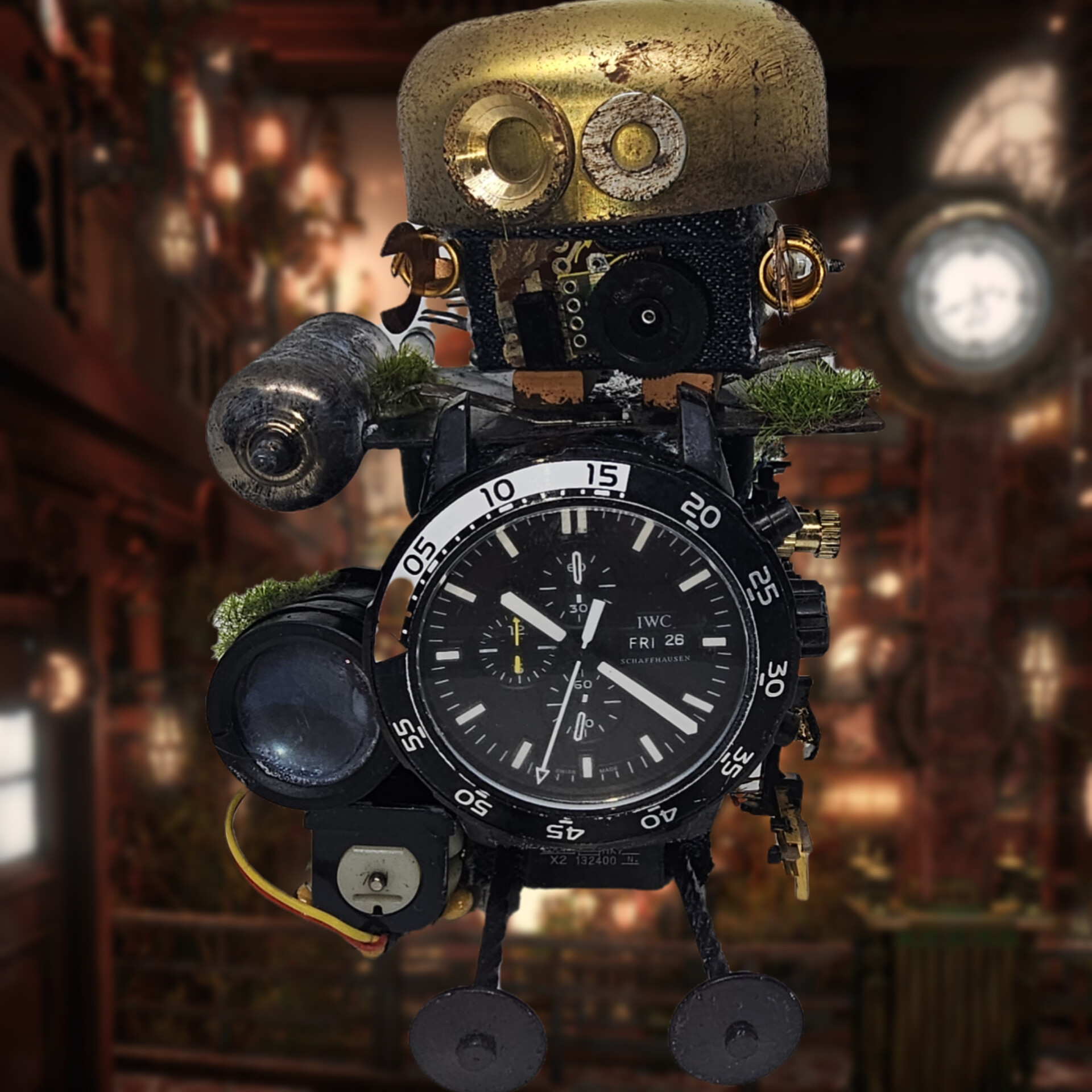 a 時計デニムロボット スチームパンク