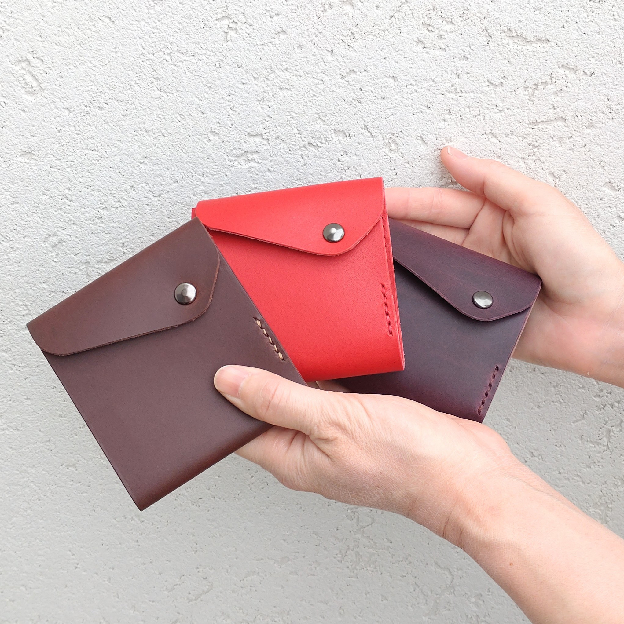 【送料込み2026】イタリアンレザー *　コンパクト財布　　ミニ財布　薄い　牛革　本革　　送別ギフト2026