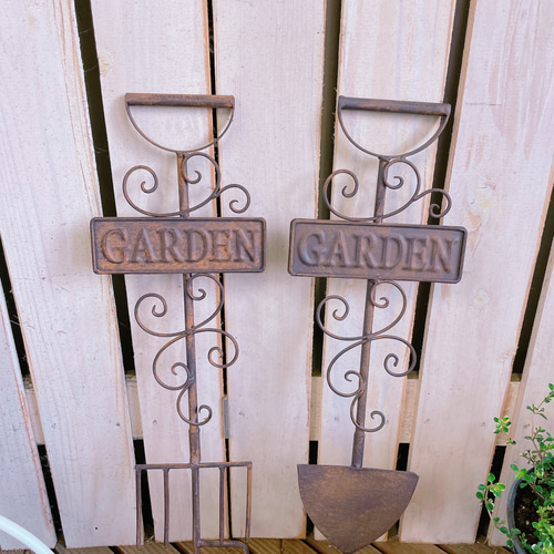 ラスト！2個セット！GARDENアイアンピック♡ガーデン雑貨♡オシャレな