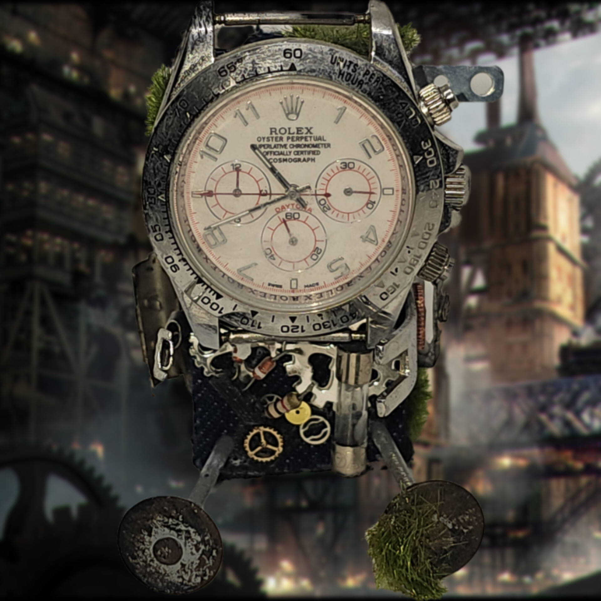 i 時計デニムロボット スチームパンク