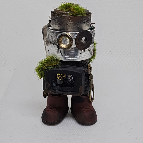 k あたまがまわるデニムロボット スチームパンク その他置物 デニロボ