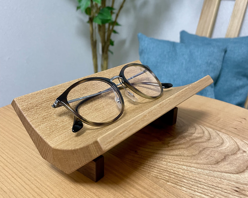 無垢ナラ×ウォールナット】便利でおしゃれなメガネ置き・小物置き