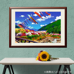 透明水彩画 スペイン バルセロナ街路 街並み 風景 原画 水彩紙