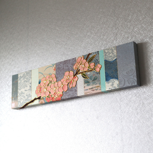 さくら no.3 ] 着物 アートパネル 原画 桜 ファブリックパネル