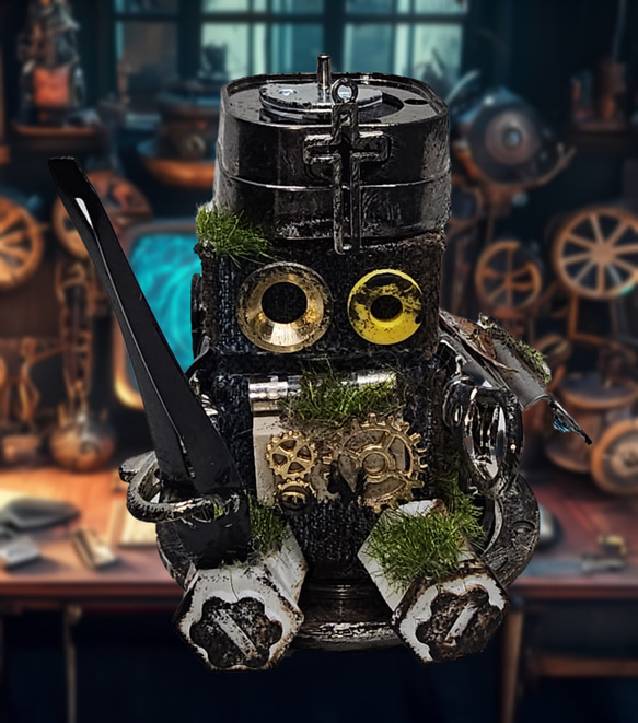 o 教会にいそうなデニムロボット スチームパンク その他置物 デニロボ