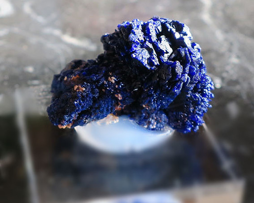 高品質✨アズライト単結晶原石 アズライト 原石 モロッコ産 18mm 天然石・鉱物｜ハンドメイド