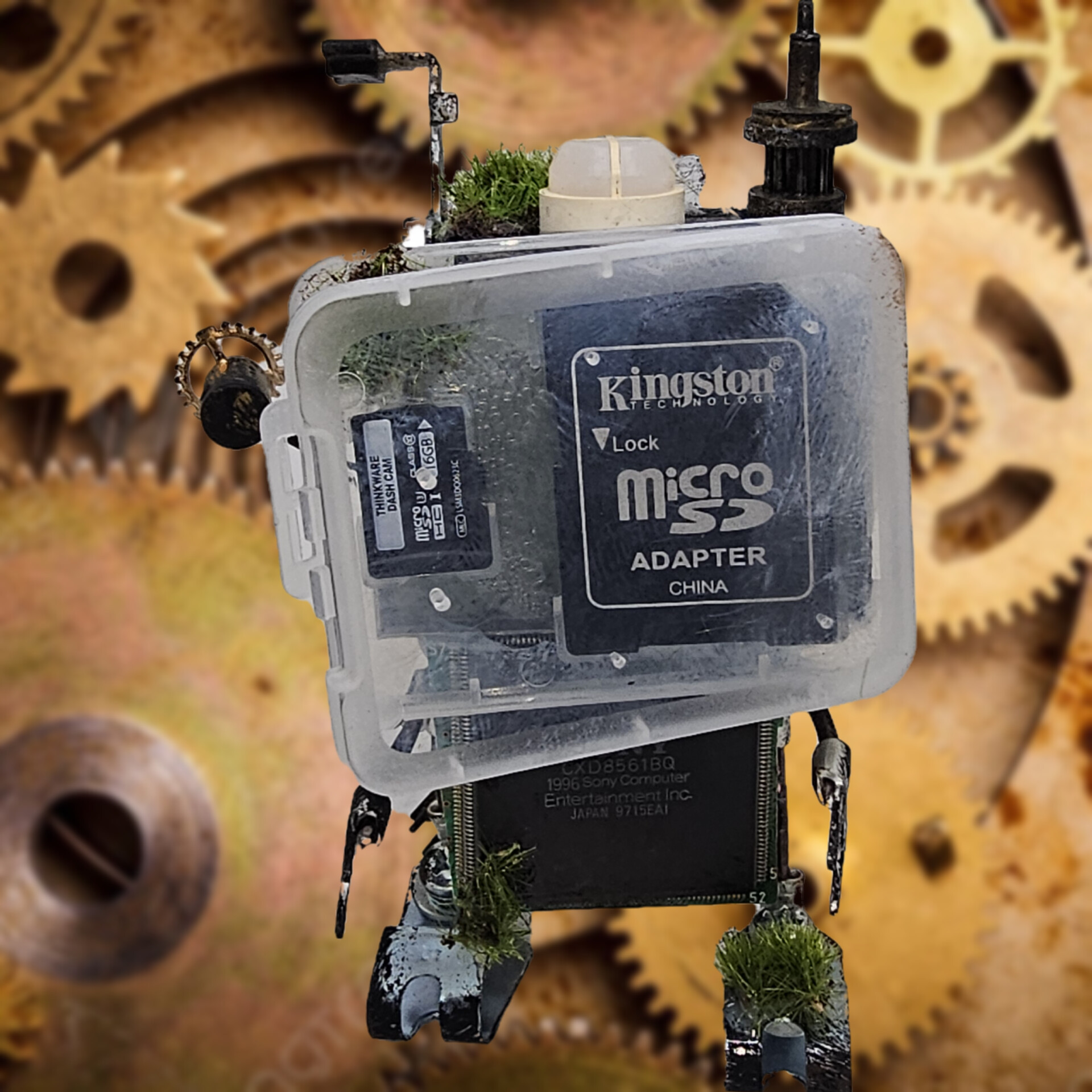 q SDカードデニムロボット スチームパンク