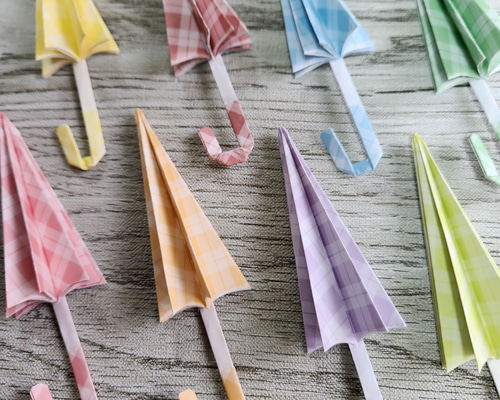 初夏の壁面飾り 立体にもなる傘 8本】梅雨 制作 その他インテリア雑貨