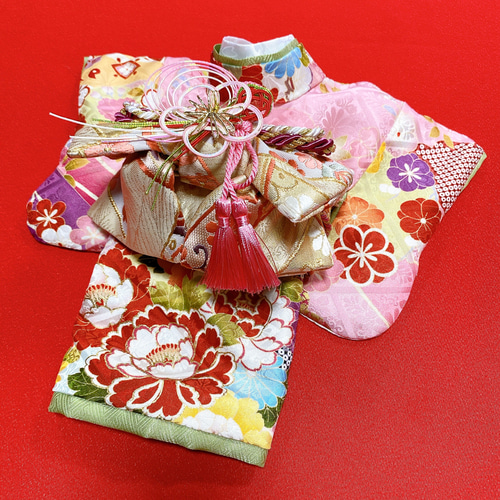 犬の着物✨犬用本格振袖着物 正絹 ピンク 犬服 ペット服・アクセサリー