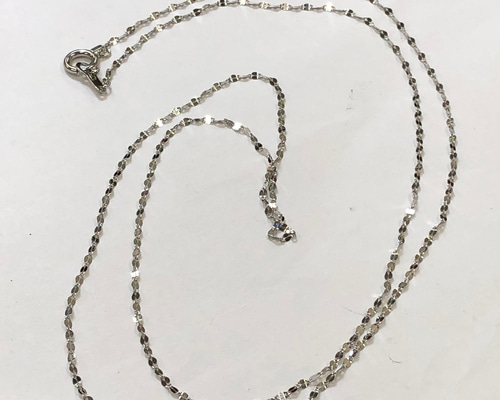 Pt850 プラチナ 45cm ペタルチェーンネックレス プラチナ