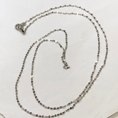 Pt850 プラチナ 45cm ペタルチェーンネックレス プラチナ