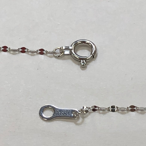 Pt850 プラチナ 45cm ペタルチェーンネックレス プラチナネックレス