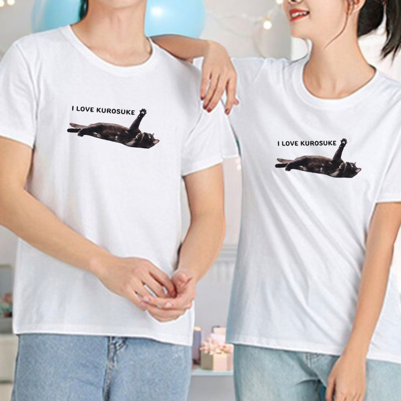 【ペアTシャツ】うちの子イラスト！おしゃれな愛犬・愛猫・ペット好き必見グッズ・リンクコーデ・記念日ギフトにも◎結婚祝