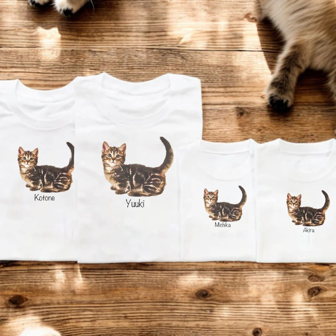 【ペアTシャツ】うちの子イラスト！おしゃれな愛犬・愛猫・ペット好き必見グッズ・リンクコーデ・記念日ギフトにも◎結婚祝