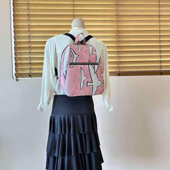creema限定、ミナペルホネン、Wataridori、リュック1点物 10枚目の画像