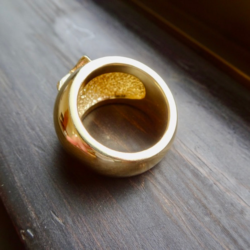 人気のクリスマスアイテムがいっぱい！ 仁尾彫金『k18ゴールド、スター甲丸リング』ハンドメイド381 アクセサリー