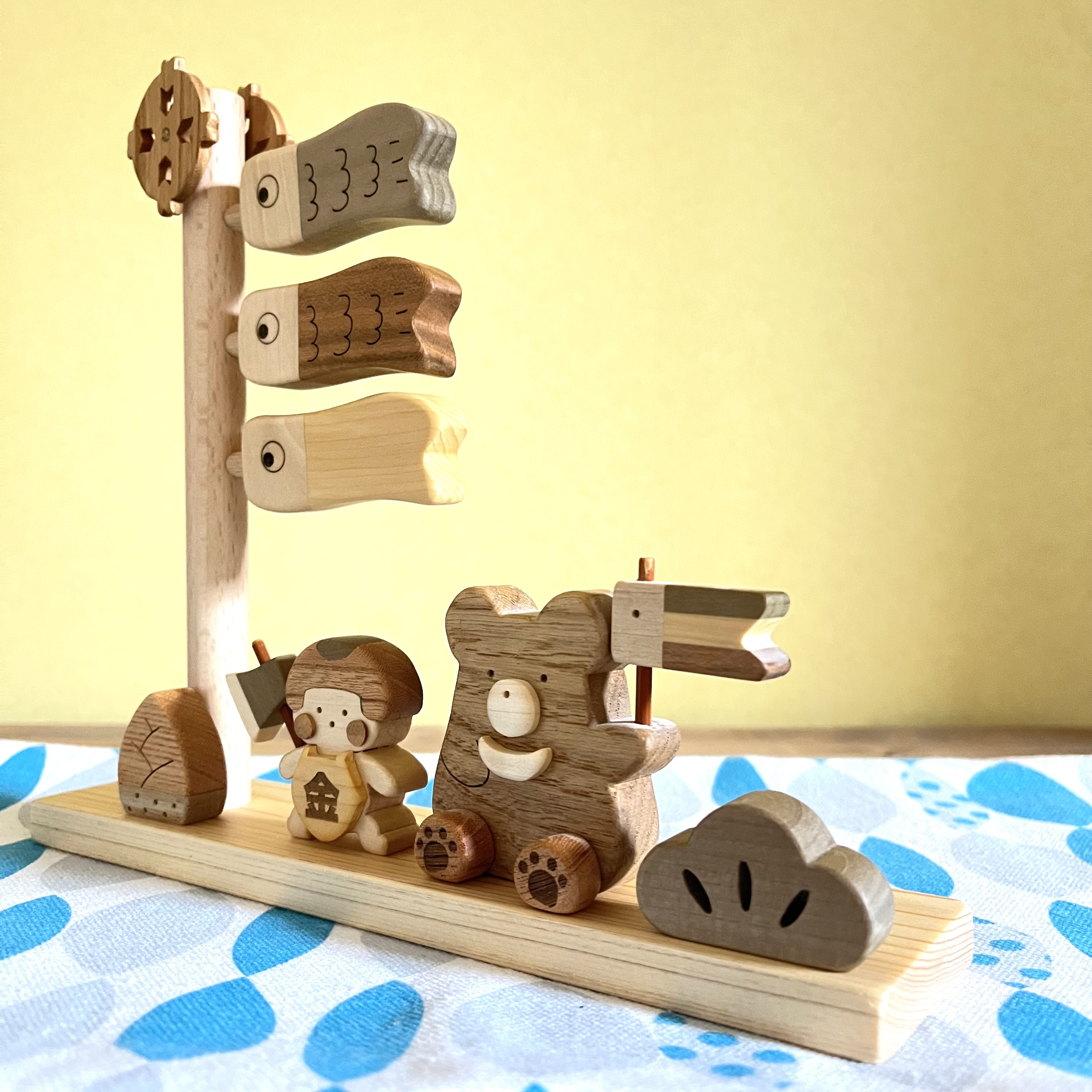 こいのぼり　金太郎とクマ