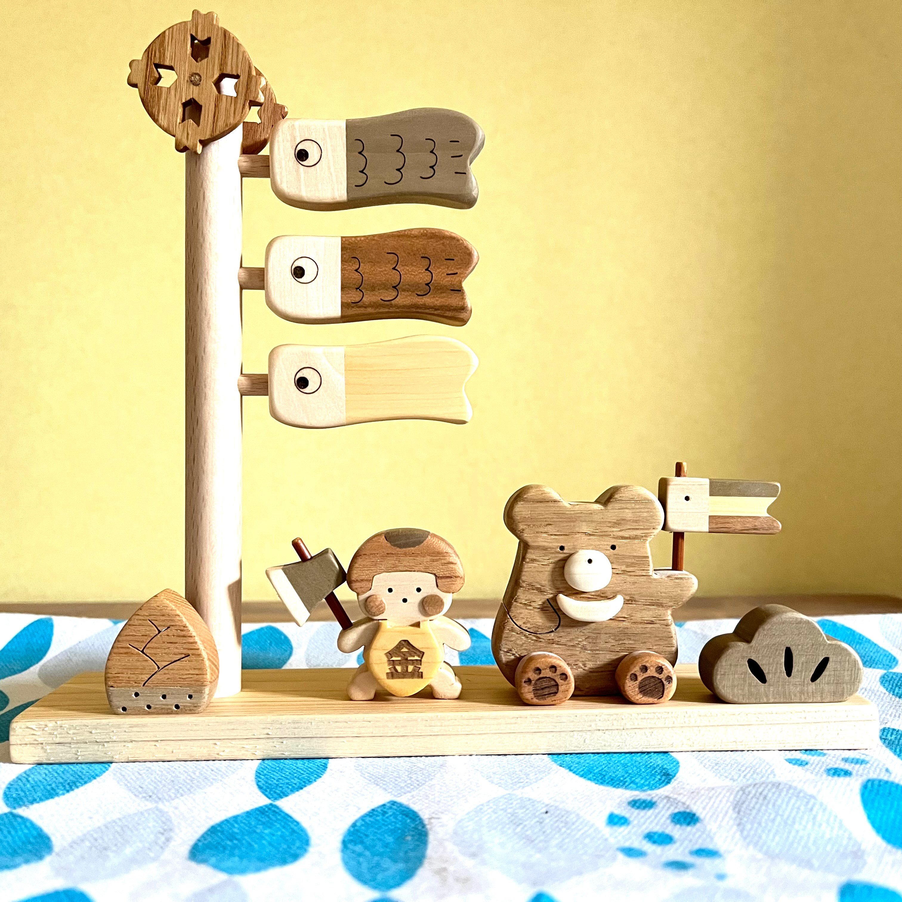 こいのぼり　金太郎とクマ