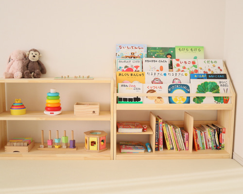 絵本棚、おもちゃ棚セット　60日発送 絵本棚、おもちゃ棚セット 60日発送の通販 by Kei Crafted