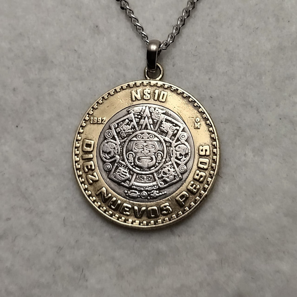 メキシコ マヤ アステカカレンダー 太陽の石 ペンダントトップ
