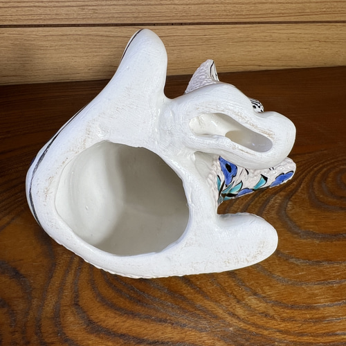 トルコ キュタフヤ陶器 花柄招きねこ 招き猫 トルコ製 通販