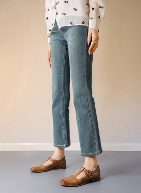 ラウンドトゥパンプス 革染色職人 革シューズ 春 シューズ お出かけ 街歩き通気性 tストラップシューズ 25.5 5枚目の画像