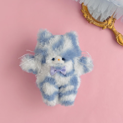 ビオラの花飾り ポシェットしたょ！milk teaのねこちゃん♡ぬいぐるみ