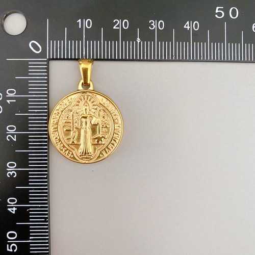 1pcs ] 聖ベネディクト メダイ 20mm コイン メダル ステンレス