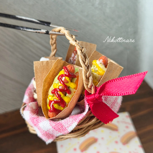 ミニチュア 『ホットドッグセット』 ミニチュアフード
