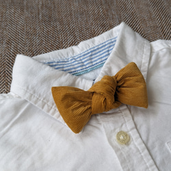 コーデュロイ《キャメルマスタード》蝶ネクタイ/baby/kids/ladies/mens 2枚目の画像