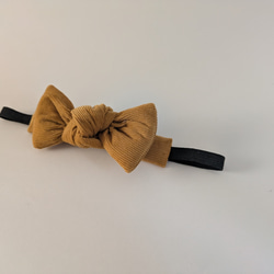 コーデュロイ《キャメルマスタード》蝶ネクタイ/baby/kids/ladies/mens 4枚目の画像