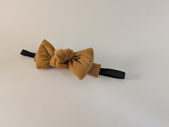 コーデュロイ《キャメルマスタード》蝶ネクタイ/baby/kids/ladies/mens 4枚目の画像