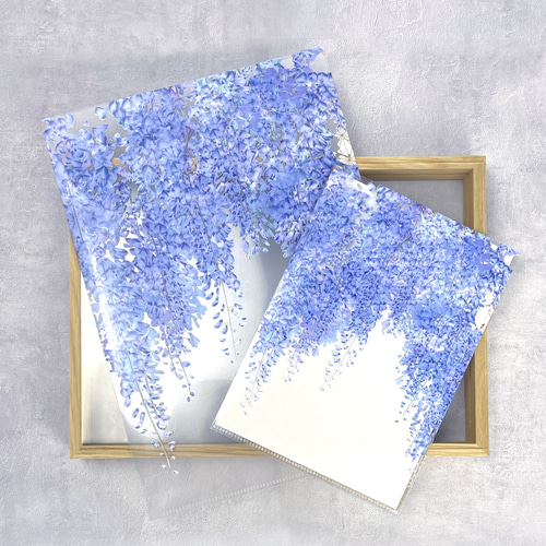 藤 - アートクリアファイルセット〈A4・A5 2枚組〉｜草花で彩る、心