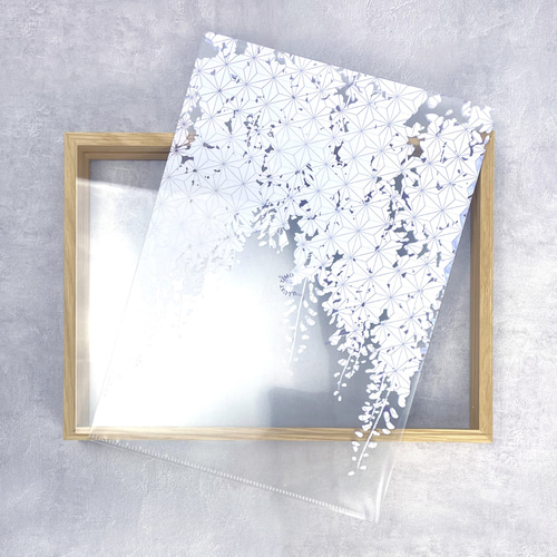 藤 - アートクリアファイルセット〈A4・A5 2枚組〉｜草花で彩る、心