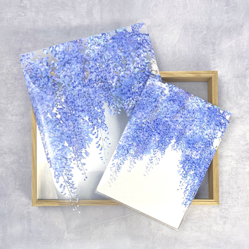 藤 - アートクリアファイルセット〈A4・A5 2枚組〉｜草花で彩る、心