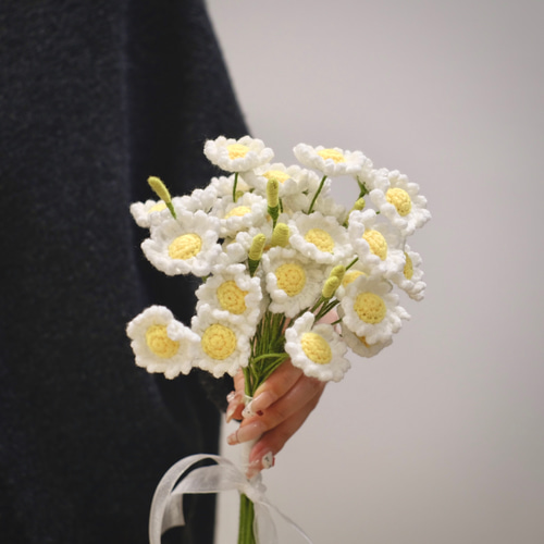 枯れない花束/ドライフラワー】ハンドメイド 花束 かぎ針編み 雛菊