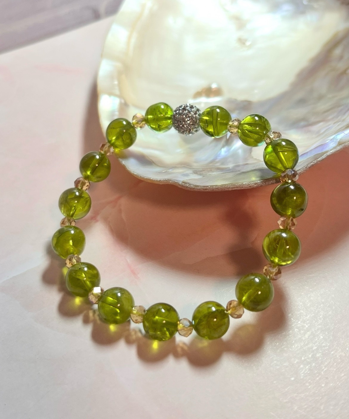 【送料無料】高品質ペリドット ブレスレット
