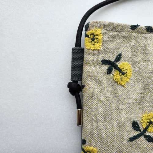 ミナペルホネンミニバッグ刺繍グリーン